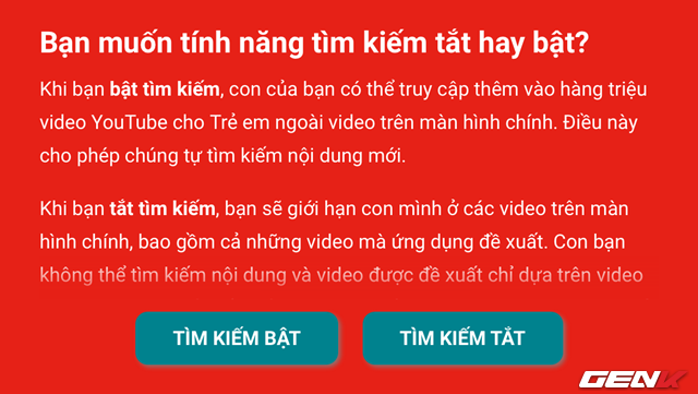  Ở bước cấu hình tiếp theo, bạn sẽ được hỏi về việc có kích hoạt tính năng tìm kiếm hay không, hãy nhấp vào lựa chọn mà bạn muốn. Lời khuyên ở đây là nên chọn “TÌM KIẾM BẬT”. 