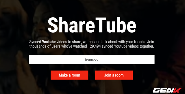  Hoặc đơn giản hơn là bạn bè của bạn có thể truy cập vào ShareTube, nhập tên phòng mà bạn đã tạo trước đó và nhấn “Join a room”. Sau đó đặt tên nickname của mình và nhấn phím ENTER để tham gia phòng. 