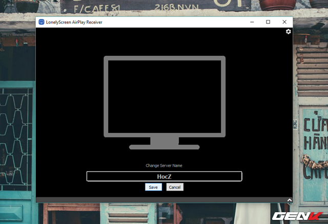  Để dễ nhận biết, bạn có thể thay đổi tên của màn hình xuất hiện trong LonelyScreen AirPlay Receiver theo ý muốn bằng cách nhấn chuột vào dòng “LonelyScreen”, sau đó đặt tên mình thích và nhấn Save để lưu lại. 