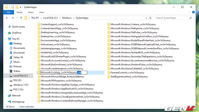  Tìm đến thư mục “Microsoft.LockApp_cw5n1h2txyewy” và thêm vào sau tên nó ký tự “.old” hoặc “.backup” để tạm thời vô hiệu hóa nó đi là xong. 
