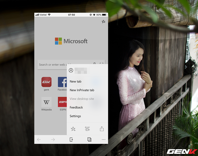  Menu mở rộng của Microsoft Edge khá đơn giản, giúp người dùng nhanh chóng truy cập vào chức năng mình cần một cách nhanh chóng. 