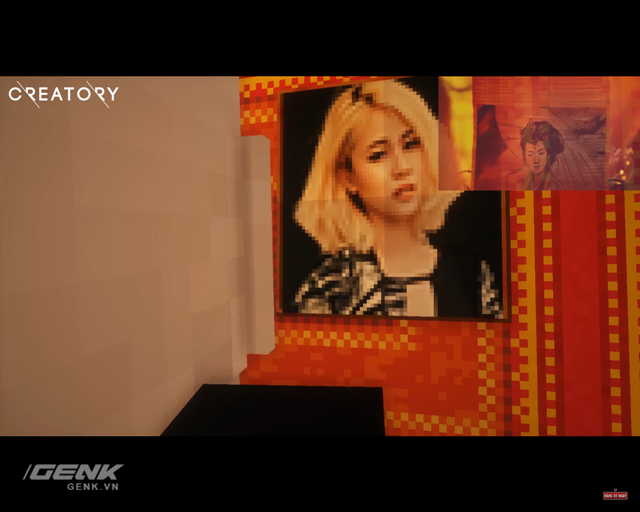  Bức tranh người tình trong mộng của Sơn Tùng - MTP (do Hồ Thu Anh thủ vai) được thay thế bằng ảnh một cô ca sĩ tóc vàng hoe nào đó 