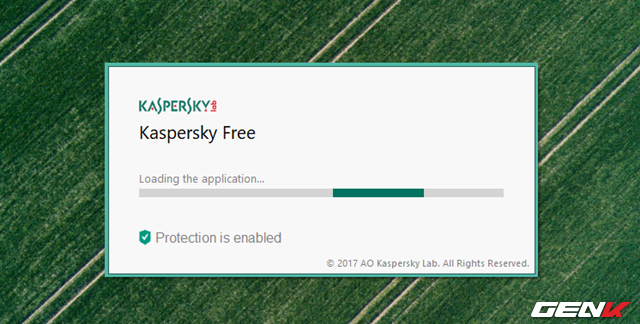  Ở lần đầu cài đặt và sử dụng, quá trình khởi động Kaspersky Free sẽ mất chút ít thời gian. 