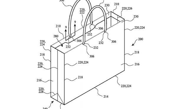 Thiết kế túi giấy mà Apple đã nhận bằng sáng chế