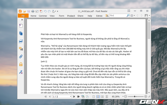  Tập tin PDF sau khi đã được bảo vệ bởi PDF Anti-copy sẽ được thêm vào sau gốc đoạn “AntiCopy”. Và bạn có thể kiểm tra nó bằng cách mở bằng bất cứ phần mềm xem PDF nào. Khi đó, bạn hoàn toàn không thể thao tác bôi đen để sao chép như trước nữa! 