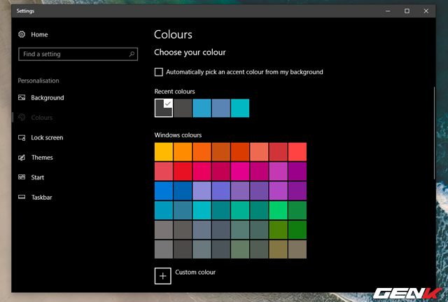  Để lựa chọn màu chủ đạo cho giao diện của chúng ta, bạn hạy truy cập vào lựa chọn “Colors”. 