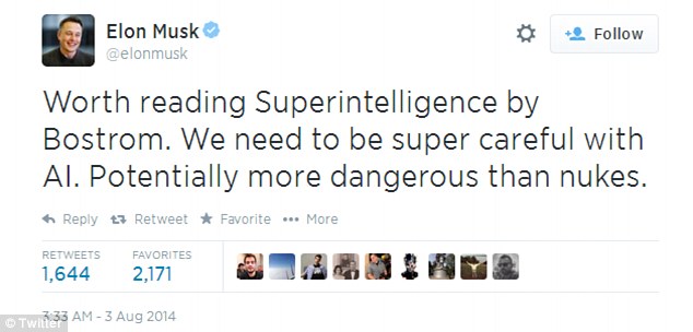  Ngay từ năm 2014, Elon Musk đã nhận định: AI thậm chí còn tiềm tàng mối nguy lớn hơn cả Vũ khí Hạt nhân. 