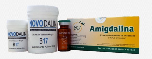  Laetrile và amygdalin có thể được mua trực tuyến dưới dạng thực phẩm chức năng vitamin B17, mặc dù, về mặt khoa học thì chúng không phải là vitamin. 