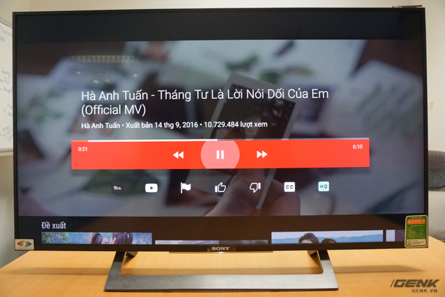  Youtube trên AndroidTV được tuỳ chỉnh cho phù hợp với cách điều khiển TV. 