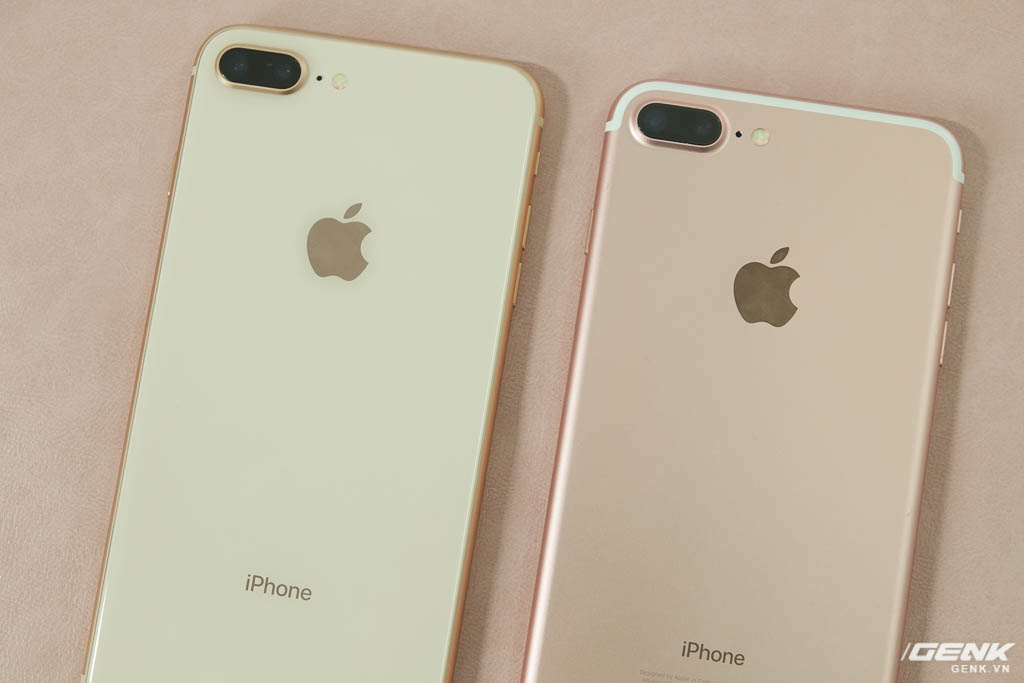 Đặt iPhone 8 Plus Gold cạnh iPhone 7 Plus Rose Gold mới thấy đây ...