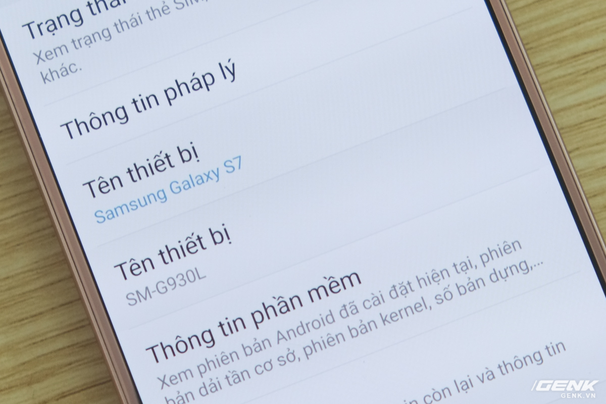Máy có mã hiệu SM-G930L, là hàng xách tay Hàn Quốc từ nhà mạng LG U