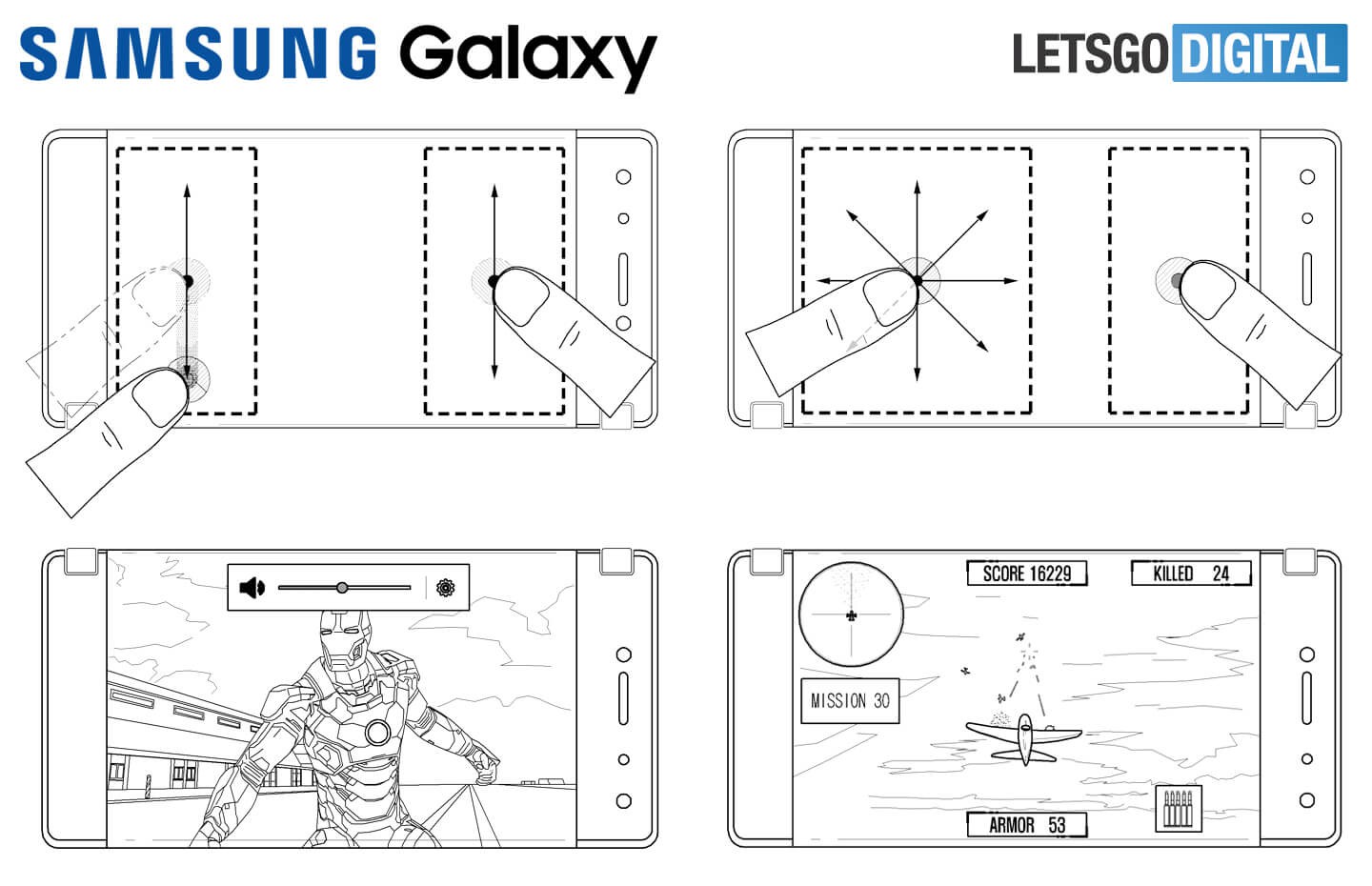 Bằng sáng chế của Samsung tiết lộ Galaxy X bí ẩn sẽ giống như Nintendo 3DS - Ảnh 1.