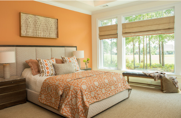  Màu cam được pha chút sắc độ trắng, giúp màu bớt chói và tạo cảm giác nhẹ nhàng nhưng vẫn ấm áp. 