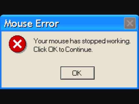 Thông báo chuột lỗi. Hãy click vào OK để đóng hộp thoại.