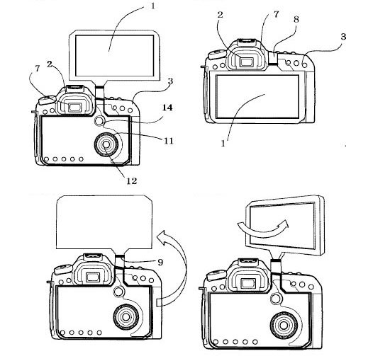 Canon nộp bằng sáng chế máy ảnh DSLR có màn hình xoay lật kích thước lớn - Ảnh 3.