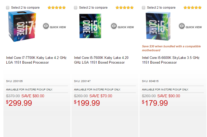 Quyết "khô máu" với AMD, Intel vừa giảm giá mạnh Kaby Lake và Skylake ...
