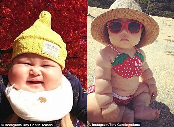 Mel chose photos of Asian babies because she found them sympathetic