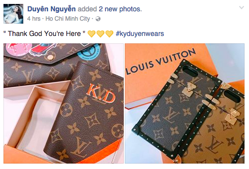  Kỳ Duyên vừa cập nhật thành quả mua sắm mới nhất của mình trên trang cá nhân, từ ví, bao passport cho đến ốp điện thoại đều từ thương hiệu xa xỉ Louis Vuitton. 