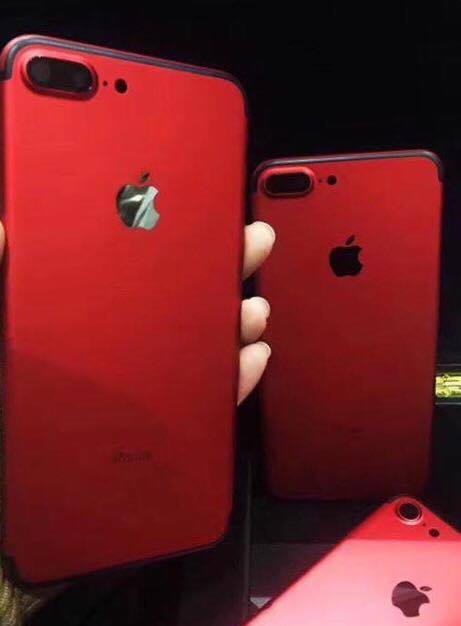  Vỏ độ từ iPhone 6 và 6 Plus lên thành iPhone 7 vỏ đỏ. 