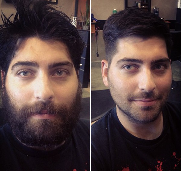  Kiểu râu, tóc bên trái dễ khiến chúng ta nghĩ đến một người vô gia cư, bên phải chính là phiên bản khác 180 độ! 