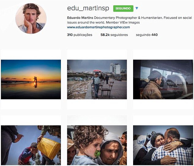  Bức ảnh chụp lại trang instagram cá nhân của nhiếp ảnh gia cực đẹp trai, tài năng và tốt bụng Ecuador Martins khi mới có gần 60.000 follower 
