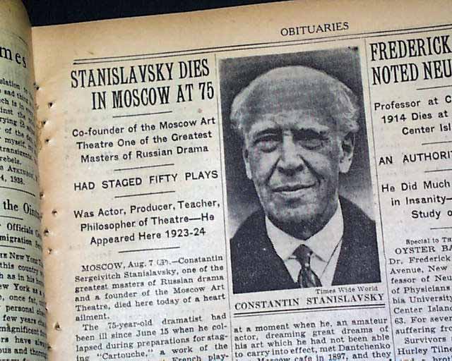  Constantin Stanislavski (1863 -1938) - cha đẻ của Method Acting, đồng sáng lập Nhà hát nghệ thuật Moscow 