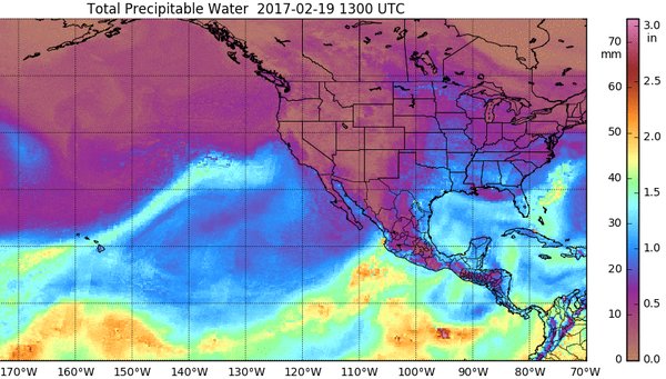  Sông khí quyển tràn qua bang California, có thể sẽ tiếp tục kèm theo mưa lớn. 