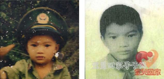  Tấm ảnh anh Fu Gui khi 6 và 10 tuổi. 