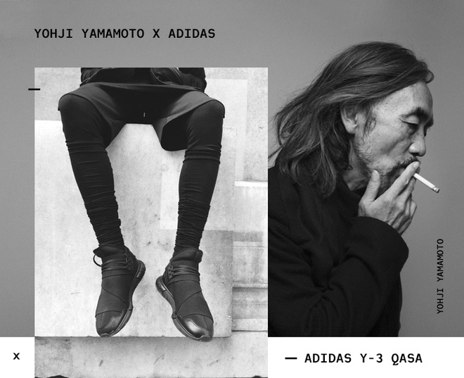  Yohji yamamoto - cha đẻ của dòng sản phẩm adidas Y-3 và adidas Y-3 Qasa - một trong những sản phẩm collab đáng sở hữu nhất trong thời điểm hiện tại 