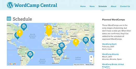 Wordcamp tổ chức sự kiện ở 41 nước 
