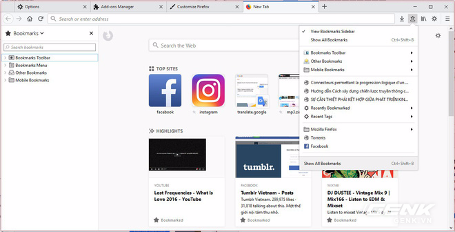 Trải nghiệm Firefox Quantum: nhanh hơn, mạnh hơn và đẹp hơn, có tính năng cắt chụp màn hình, máy yếu dùng cũng ngon, Chrome nên dè chừng - Ảnh 4.