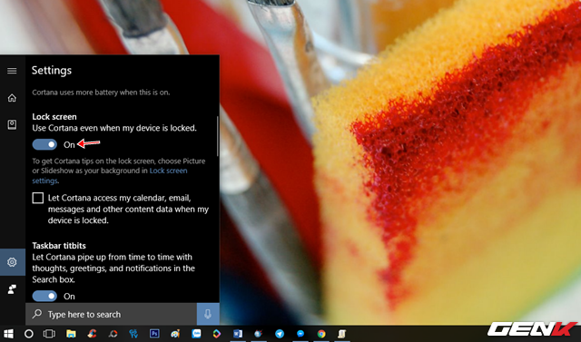  Truy cập vào Cortana > Settings > Lock screen > Use Cortana even when my device is locked. Gạt sang “ON” để kích hoạt. 