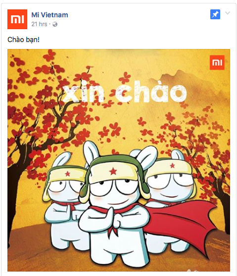  Status đầu tiên của fanpage Xiaomi tại Việt Nam 