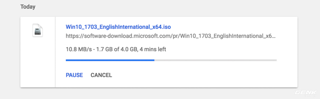  Tốc độ tải về từ Wi-Fi, khá ấn tượng, chỉ cần 5 phút là tải xong 1 file 4 GB. 