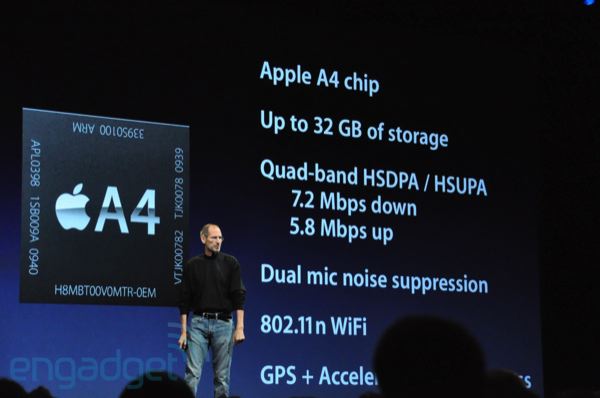  Chip Apple A4 trên iPhone 4, khởi đầu của dòng chip do Apple tự phát triển. 