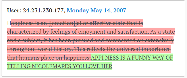  &ldquo;Hạnh ph&uacute;c l&agrave; khi bạn được b&agrave;y tỏ với Nicole Maps rằng bạn y&ecirc;u c&ocirc; ấy&rdquo;. 