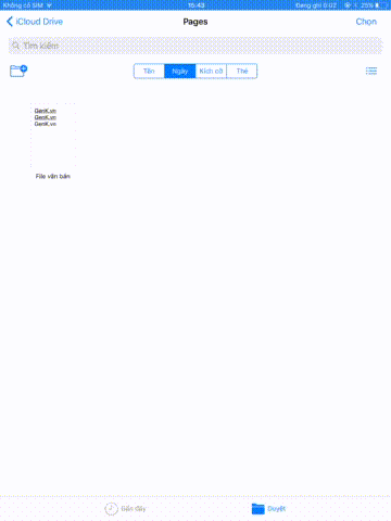 
Khi chạm vào file văn bản .pages, ứng dụng Pages của Apple tự động mở ra
