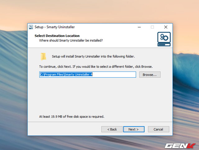  Tiến hành khởi chạy gói tin để bắt đầu cài đặt Smarty Uninstaller lên Windows. 