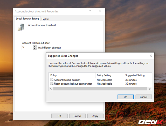 Thiết lập tự khóa hoàn toàn máy tính nếu phát hiện ai đó đang cố gắng đăng nhập trên Windows 10 - Ảnh 14.