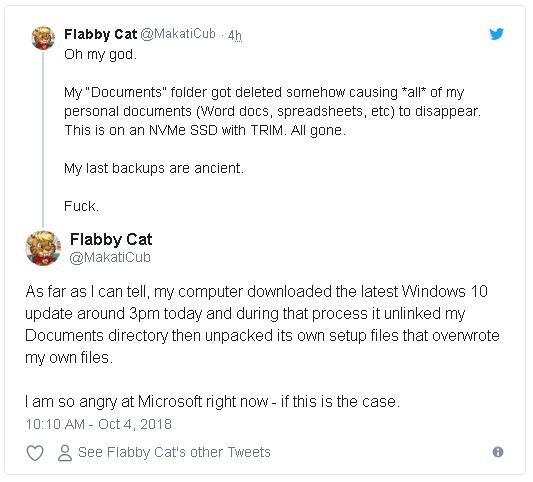Người dùng tức giận vì bản cập nhật Windows 10 October tự động xóa file trong máy tính - Ảnh 2.