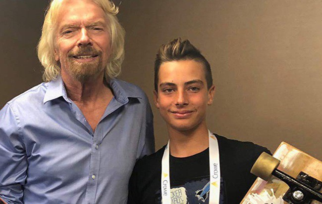 Cậu bé lớp 8 sáng lập startup ván trượt, có 2 bằng sáng chế, tham gia Shark Tank, được tỷ phú Richard Branson đầu tư và Nike mời hợp tác - Ảnh 1.