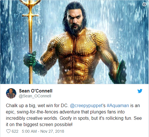 Aquaman được ca ngợi là bom tấn siêu anh hùng DC xuất sắc nhất từ trước tới nay - Ảnh 3.