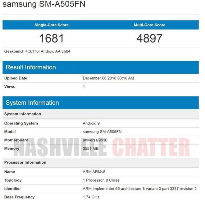 Lộ diện thiết bị mới của Samsung có thể là Galaxy A50, dùng chip Exynos 9610, RAM 4GB, cài sẵn Android 9 Pie - Ảnh 3.