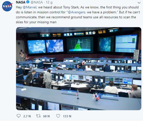 Cư dân mạng hối thúc NASA đưa tàu vũ trụ ra không gian giải cứu Iron Man, NASA bảo nếu cần sẽ dùng mọi nguồn lực để giúp đỡ - Ảnh 2.