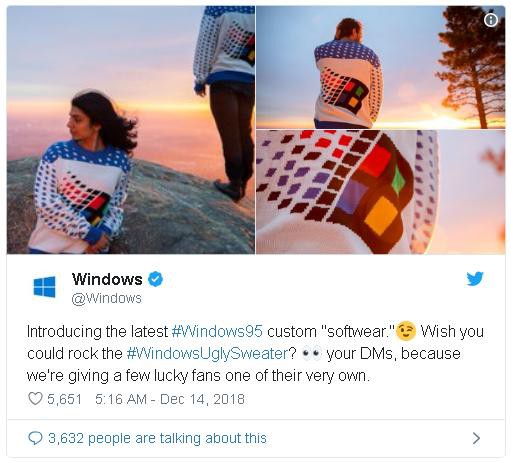Microsoft ra mắt áo len in hình logo Windows 95 nhân dịp Giáng sinh - Ảnh 2.