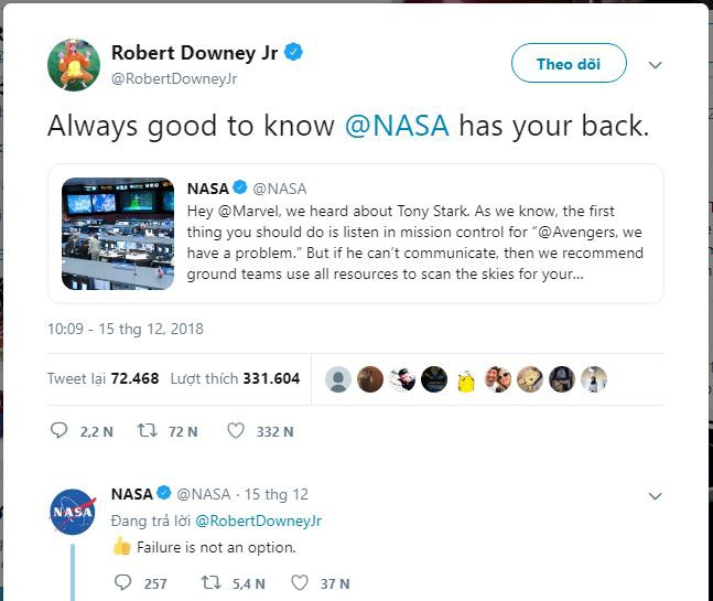 Robert Downey Jr và Marvel gửi lời cảm ơn NASA vì luôn sẵn sàng hỗ trợ giải cứu Iron Man - Ảnh 3.