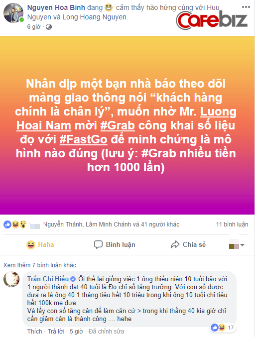 Cãi nhau 30 phút trên sóng truyền hình chưa đủ, lãnh đạo Fastgo và TS. Lương Hoài Nam tiếp tục khẩu chiến trên Facebook, mới nửa ngày đã đá qua lại gần 400 bình luận - Ảnh 2.