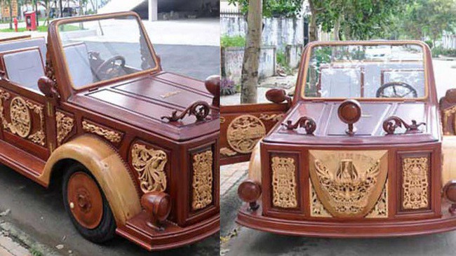 Ô tô bằng gỗ với động cơ BMW tự chế của thợ Việt vẫn bền bỉ theo năm tháng - Ảnh 1.