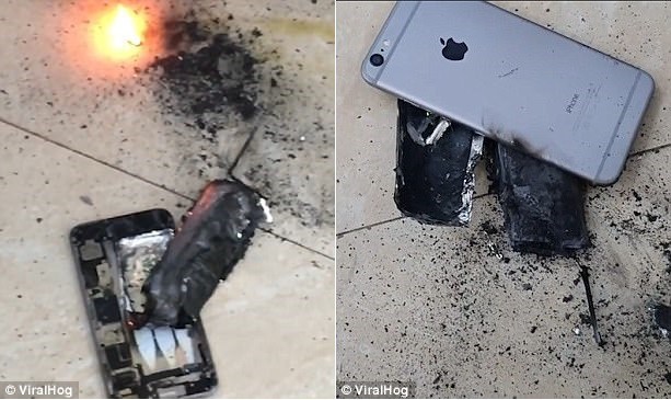 [Video] iPhone 6s nổ tung khi đang sạc tại salon làm tóc tại Hà Nội - Ảnh 2.