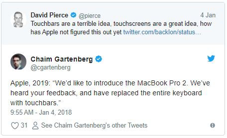  Nhà báo Chaim Gartenberg tiết lộ Apple đã lắng nghe và tiếp nhận ý kiến về màn hình bàn phím của người dùng. 